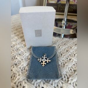 Retired James Avery Trinity Cross Pendant, Sterling Silver